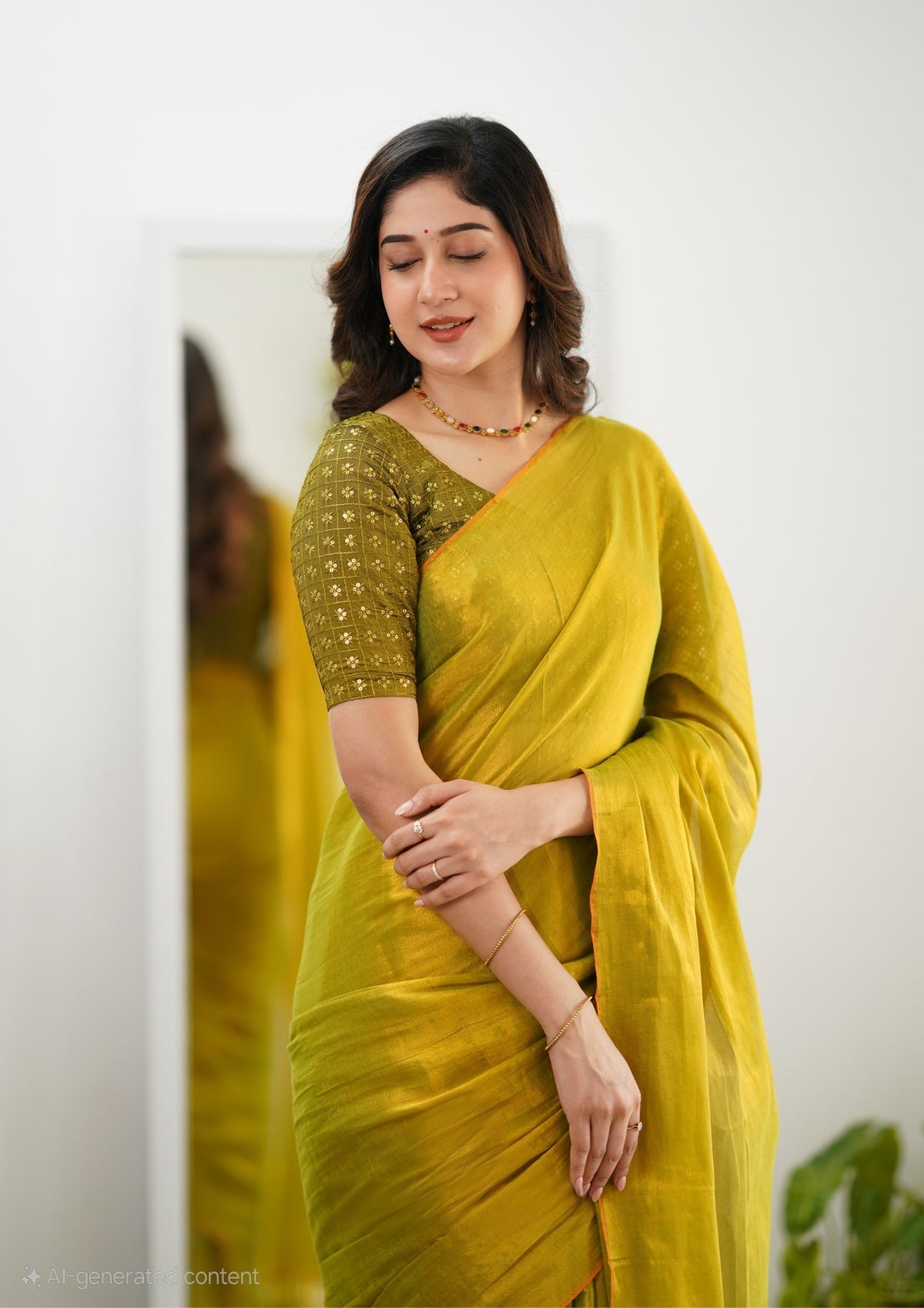 Bagru Prime Tissue Silk Saree With Blouse