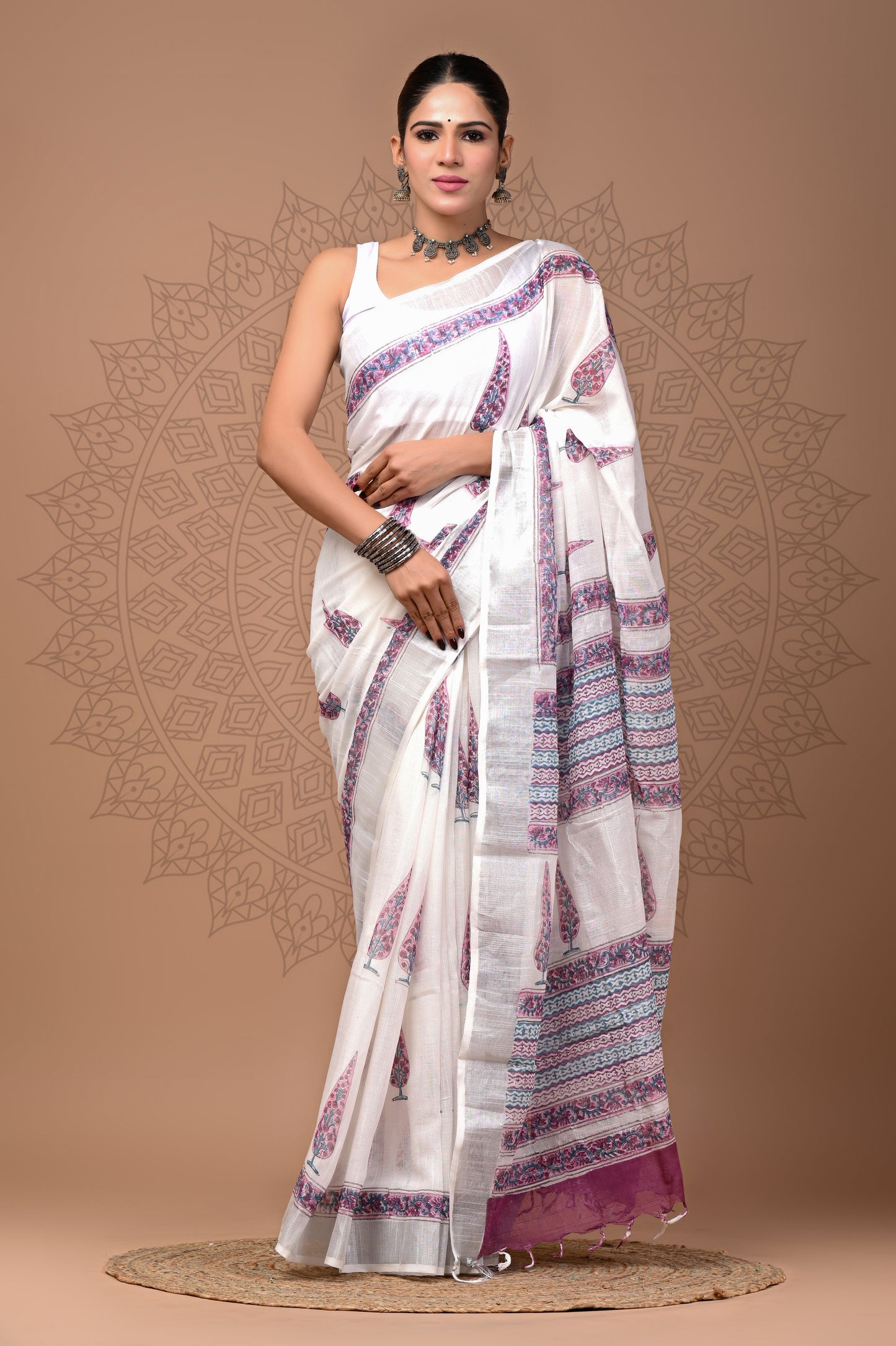 Summer Printed Lilen sarees