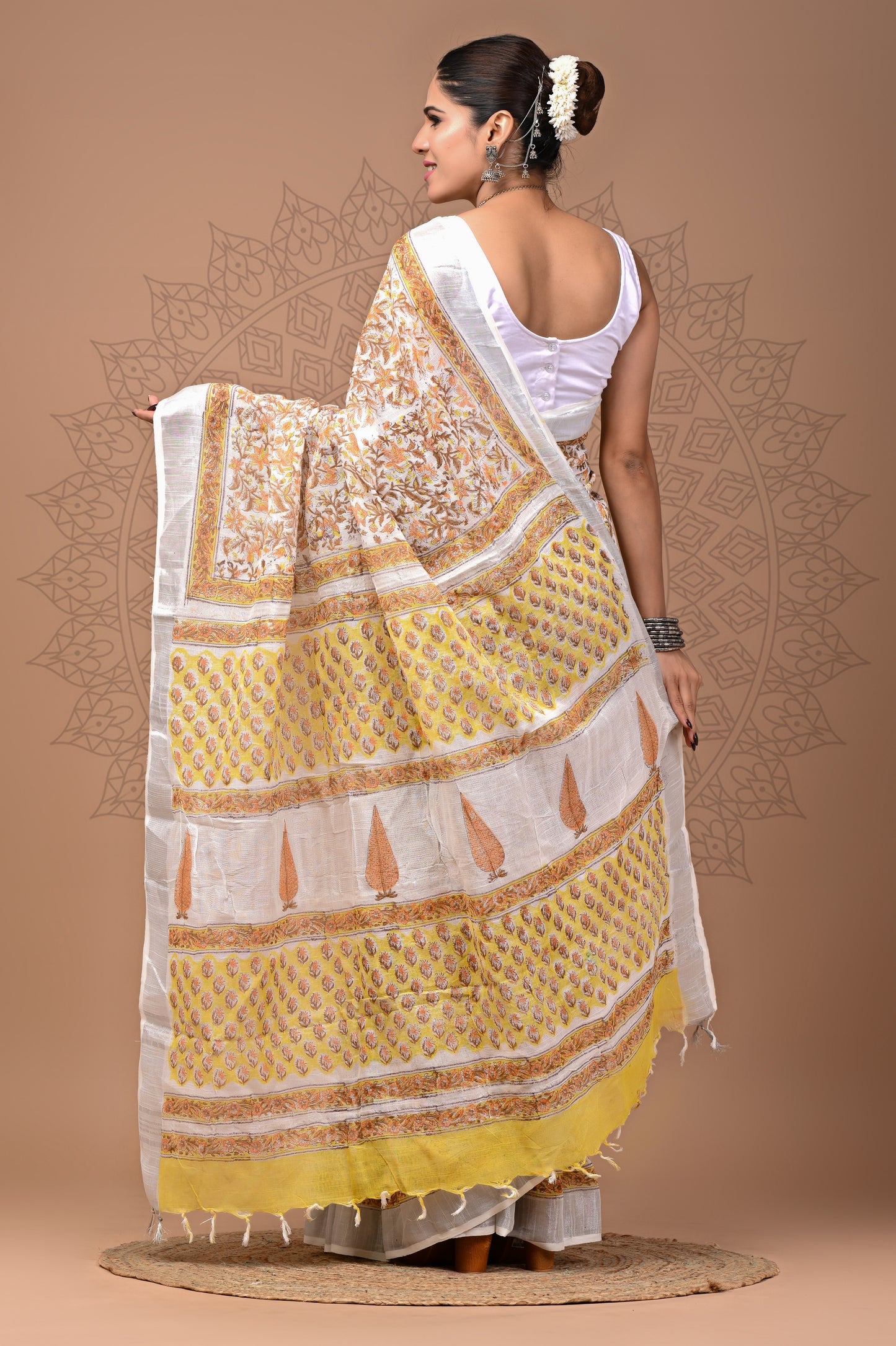 Office Wear Linen saree With Blouse