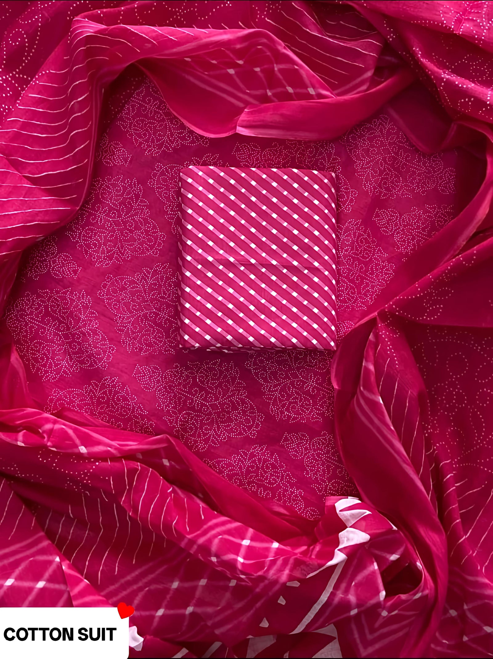 Pink Love Pure Cotton Suit With Cotton Duppta