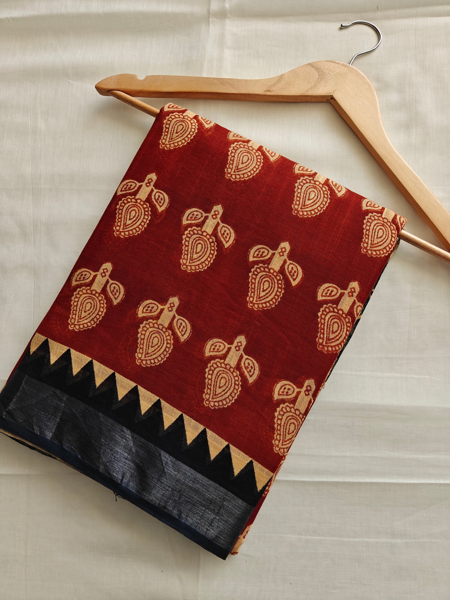 Bagru Print Lilen Saree With Blouse