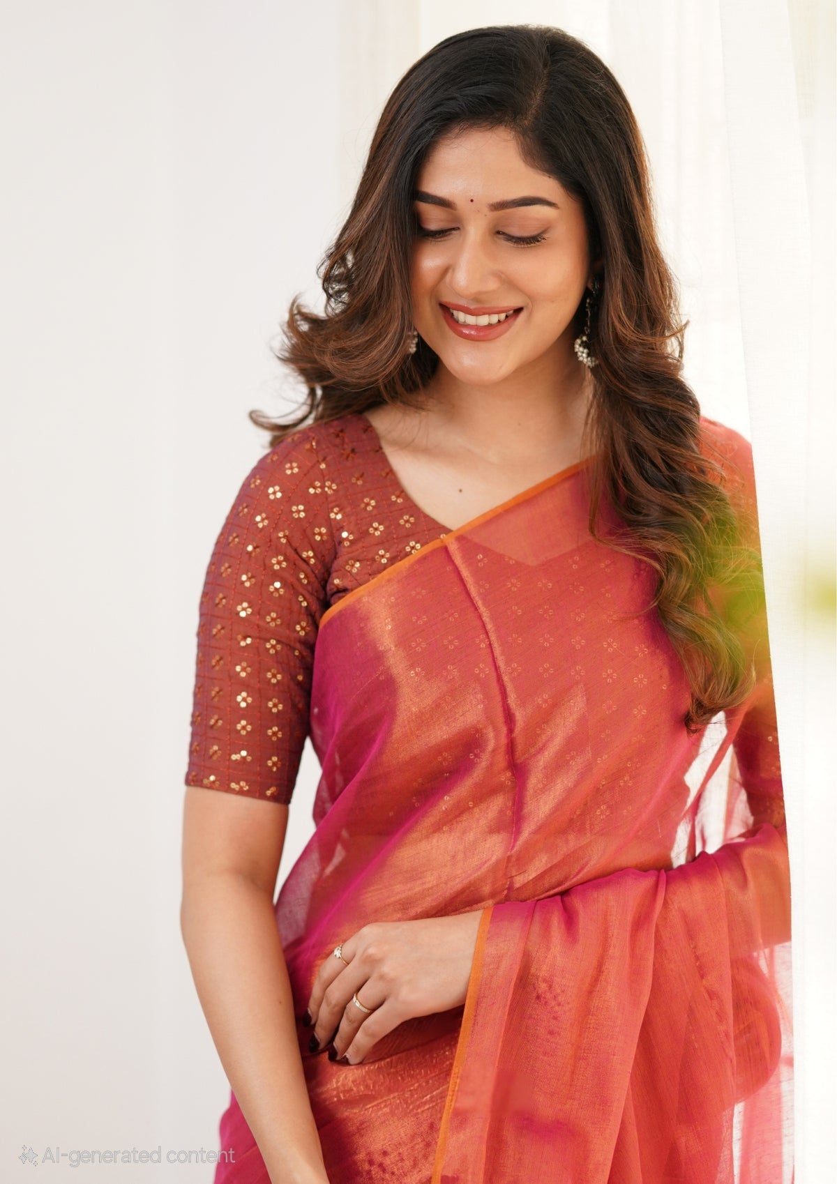 Party Wear Tissue Silk Saree With Blouse