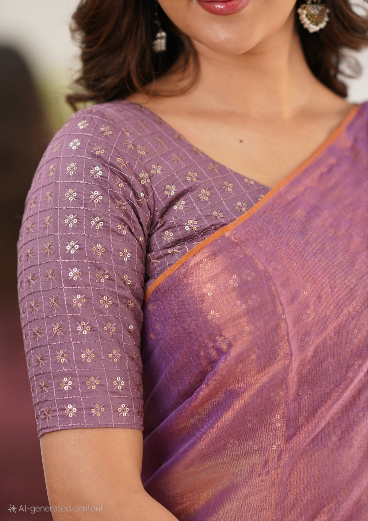 Bagru Prime Tissue Silk Saree With Blouse