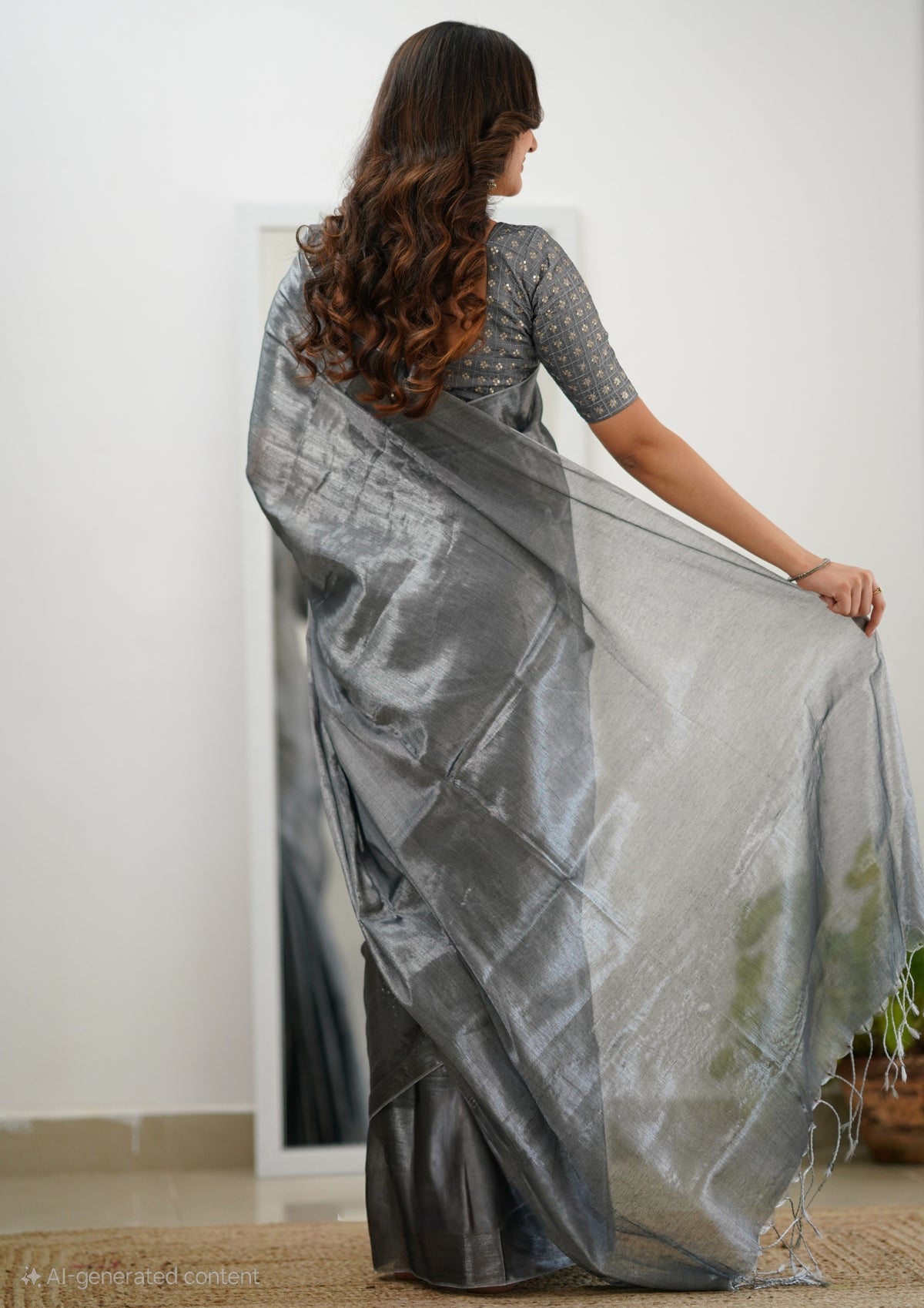 Party Wear Tissue Silk Saree With Blouse