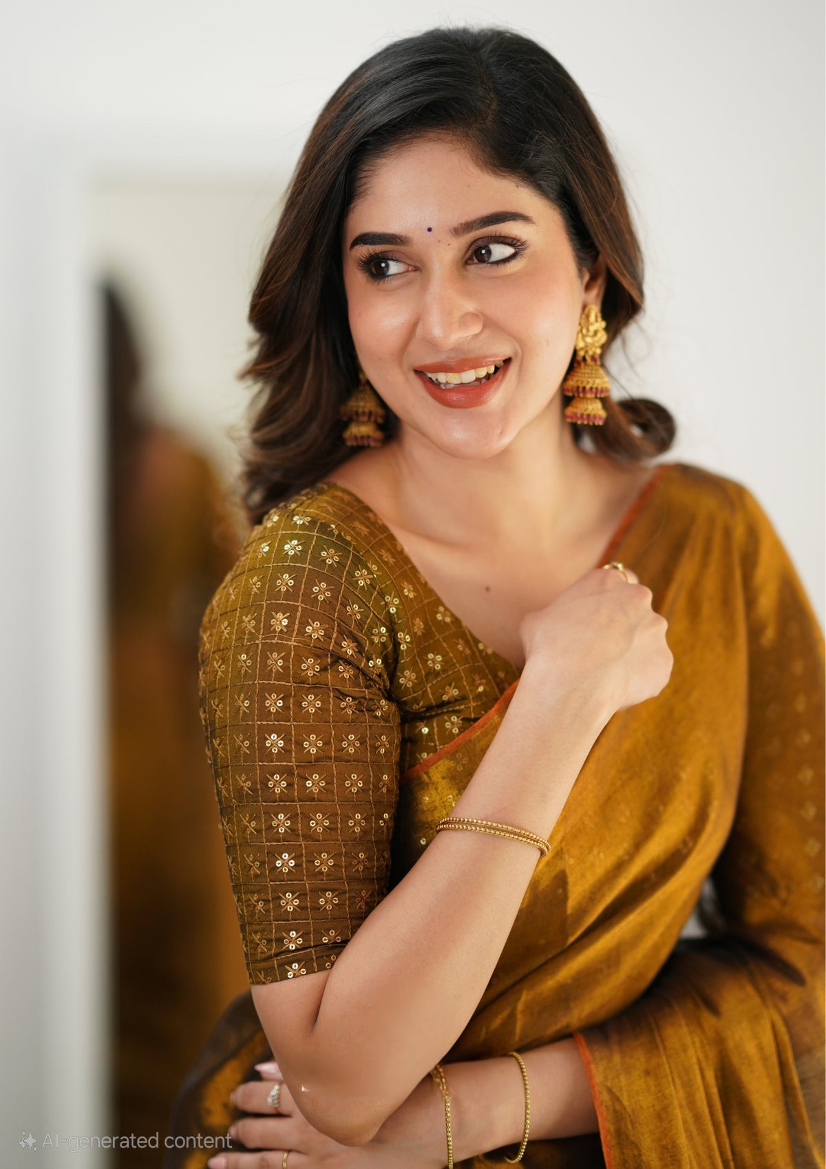 Bagru Prime Tissue Silk Saree With Blouse