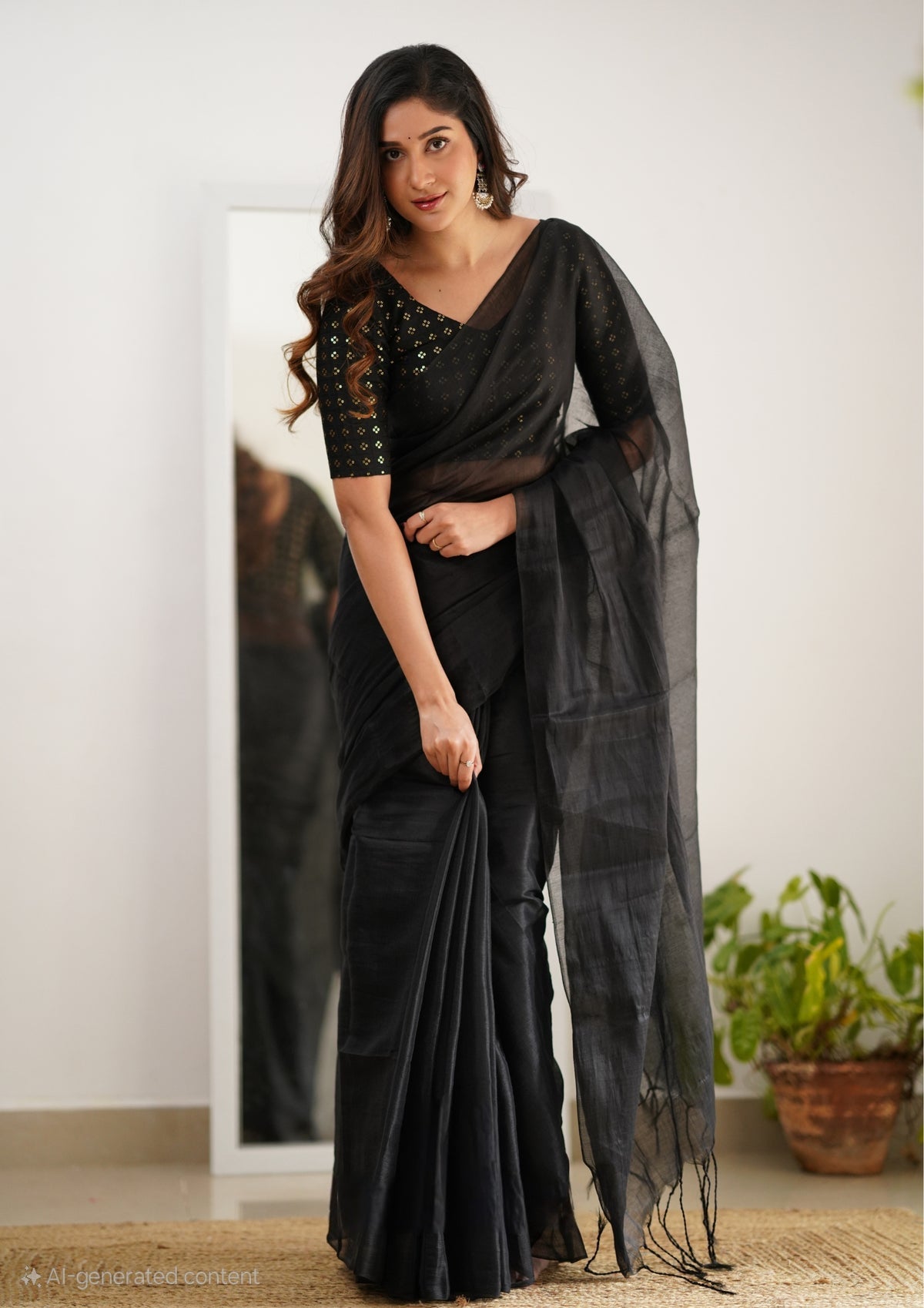 Party Wear Tissue Silk Saree With Blouse