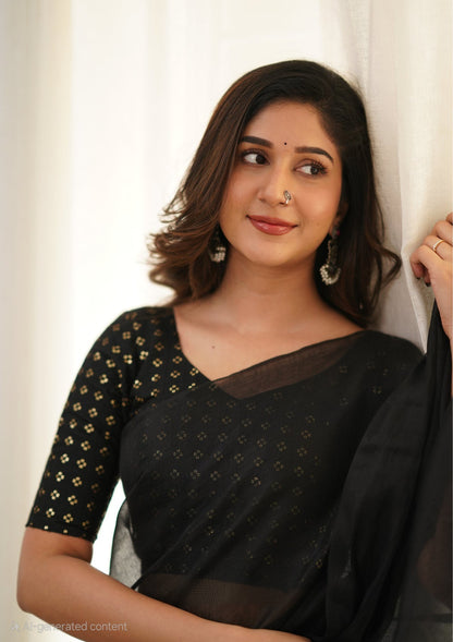 Party Wear Tissue Silk Saree With Blouse