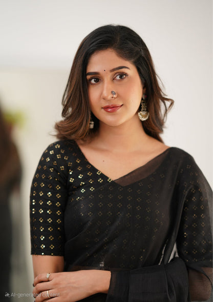 Party Wear Tissue Silk Saree With Blouse