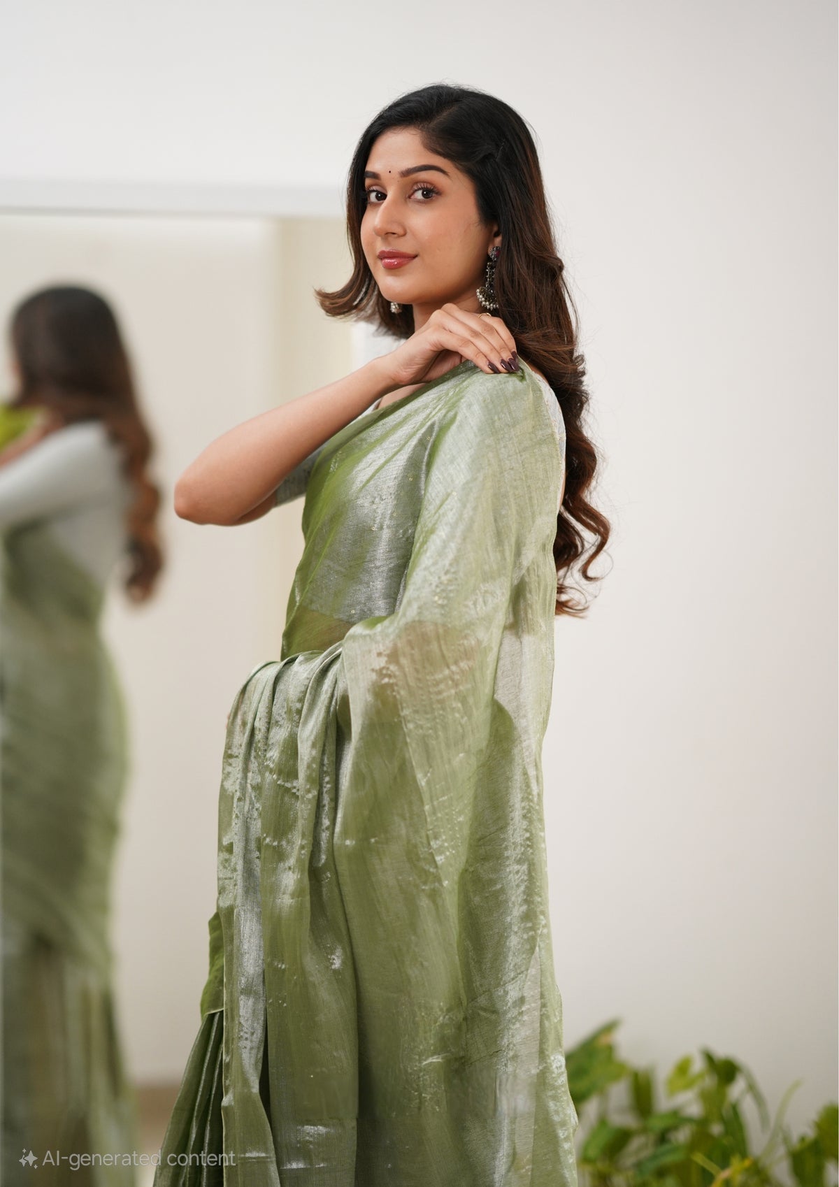 Office Wear Tissue Silk Saree With Blouse piece