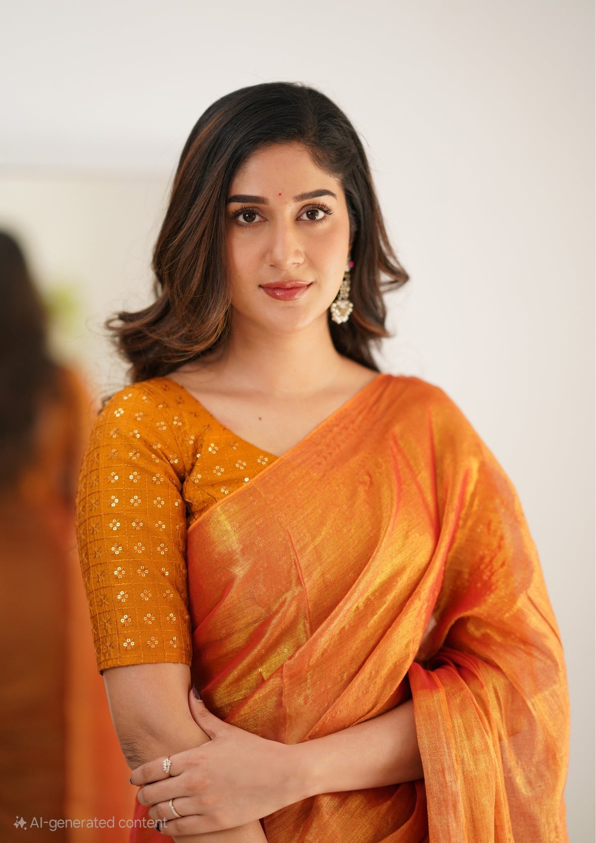 Bagru Prime Tissue Silk Saree With Blouse piece