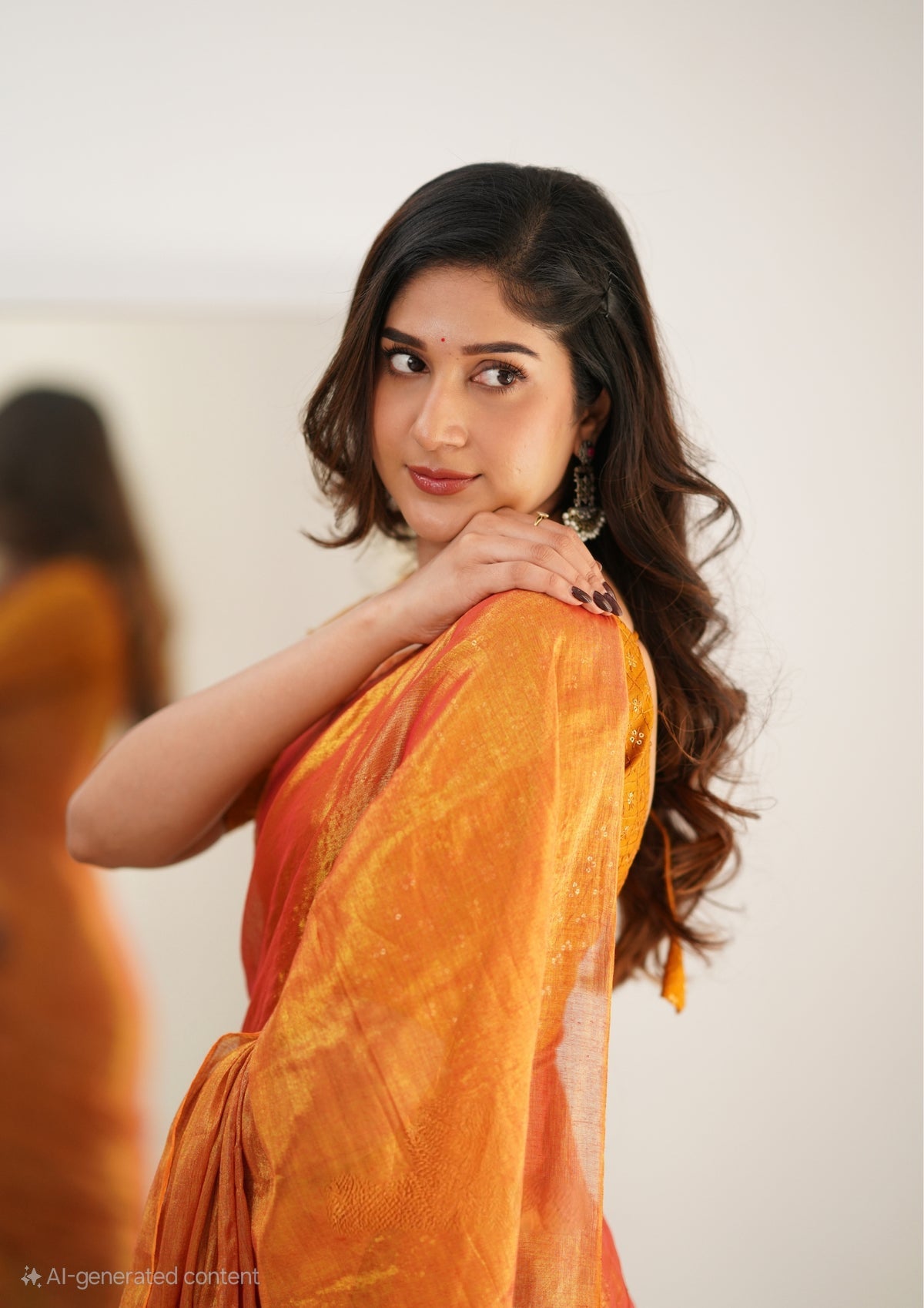 Bagru Prime Tissue Silk Saree With Blouse piece