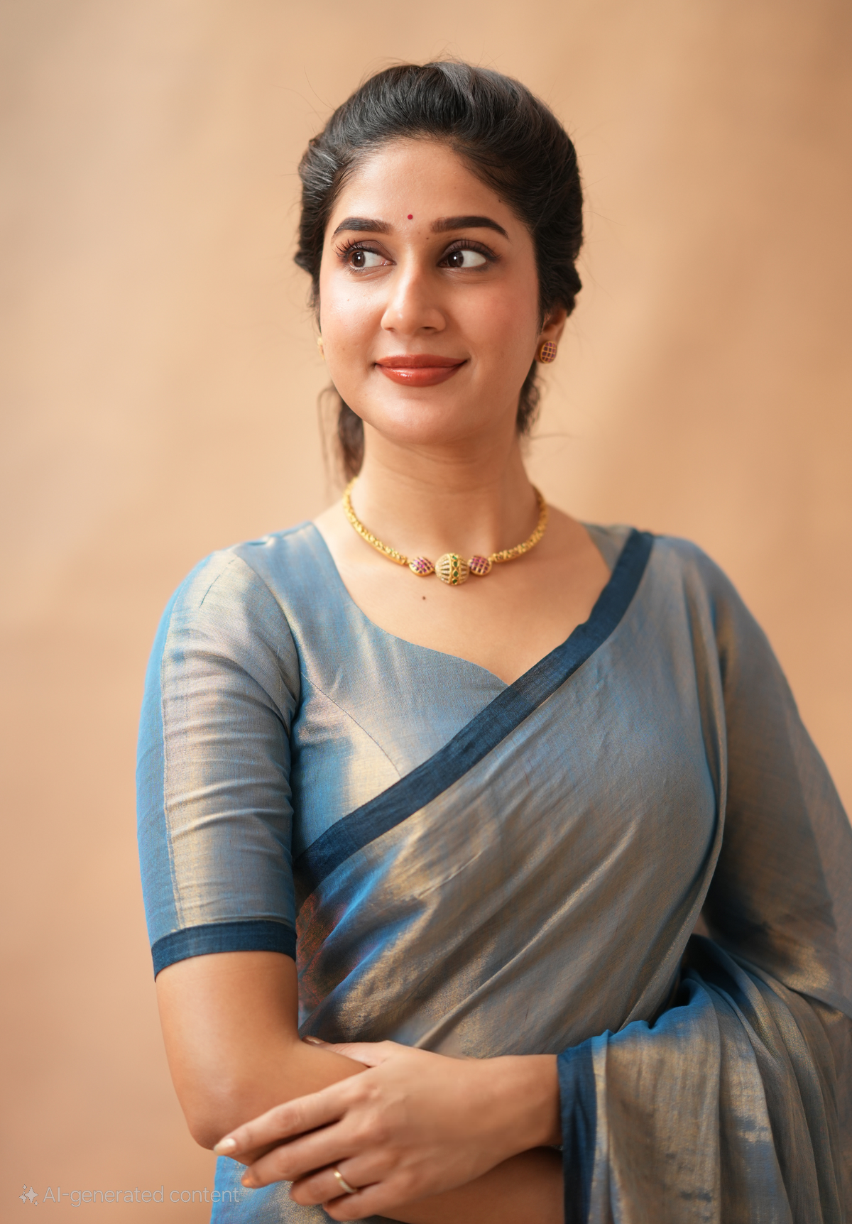 Office Wear Tissue Silk Saree With Blouse piece