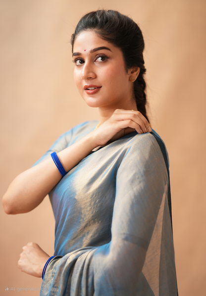 Office Wear Tissue Silk Saree With Blouse piece