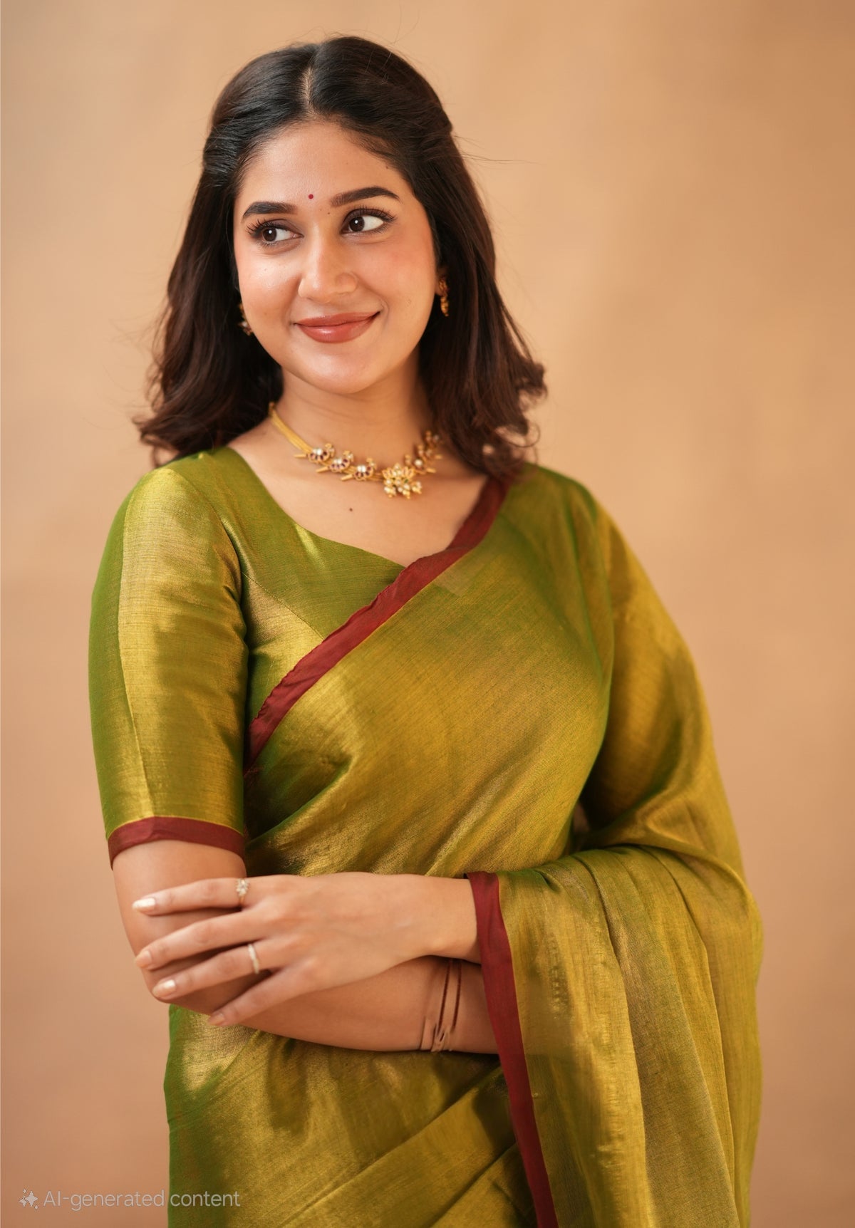 Bagru Prime Tissue Silk Saree With Blouse