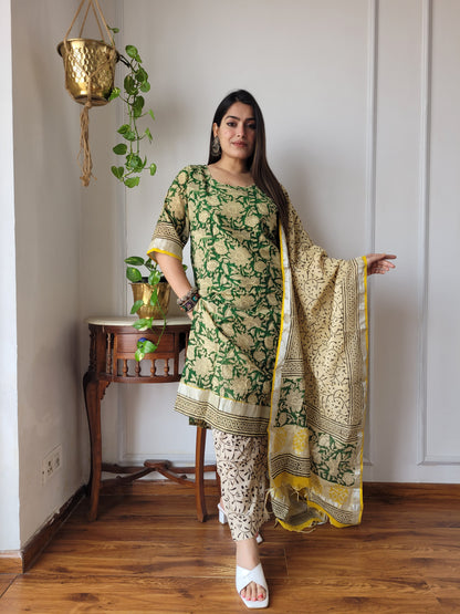 Bagru block Printed linen suit set