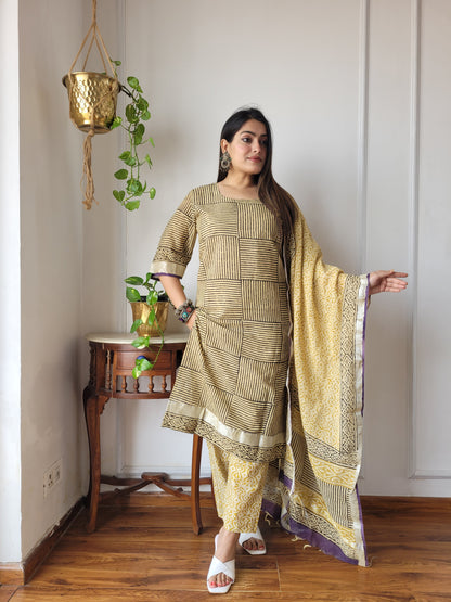 Beautiful cotton linen ready wear suit