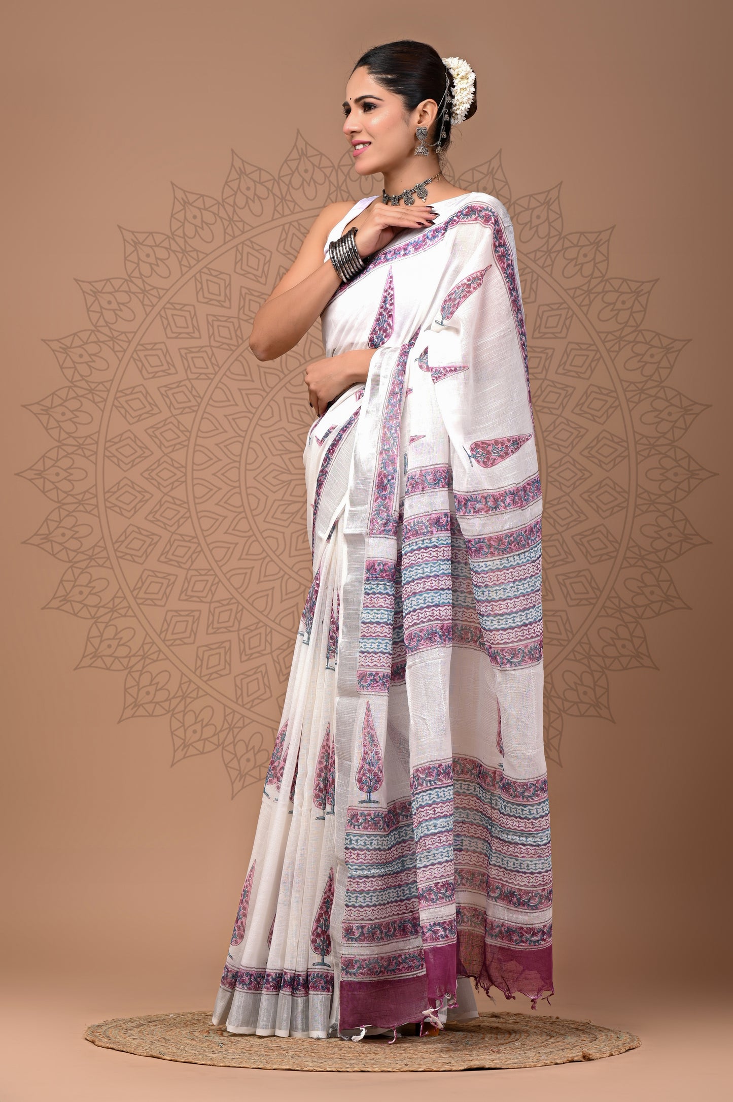 Summer Printed Lilen sarees