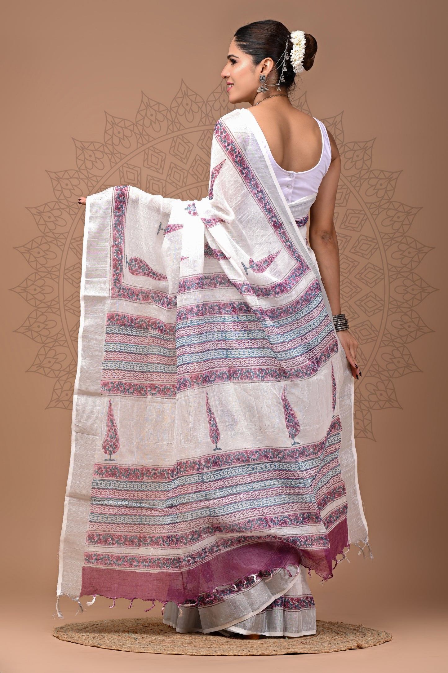 Summer Printed Lilen sarees