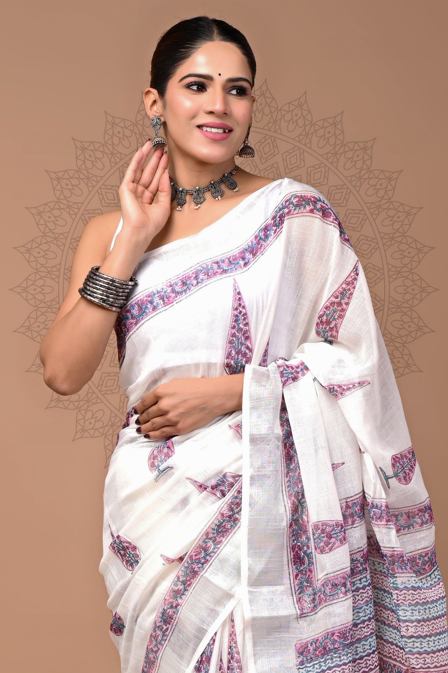 Summer Printed Lilen sarees