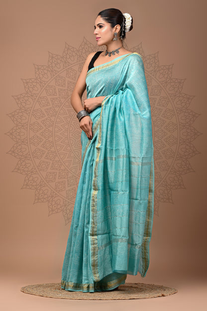Party Wear Maheshwari Silk Saree With Blouse