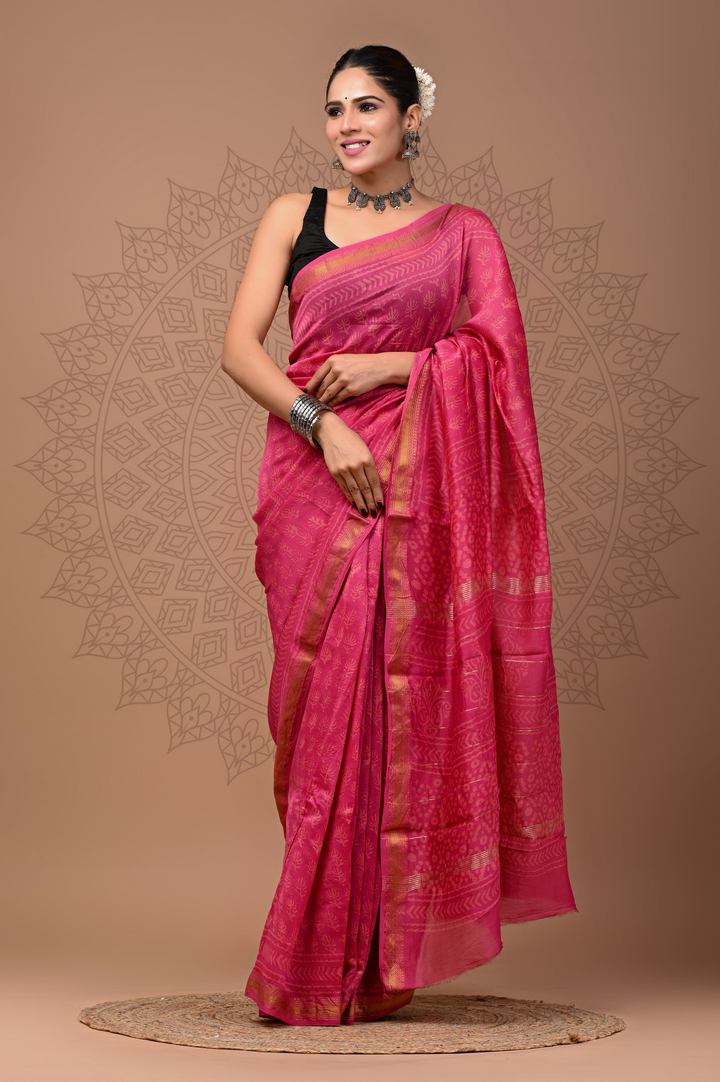 Office Wear Maheshwari Silk Saree