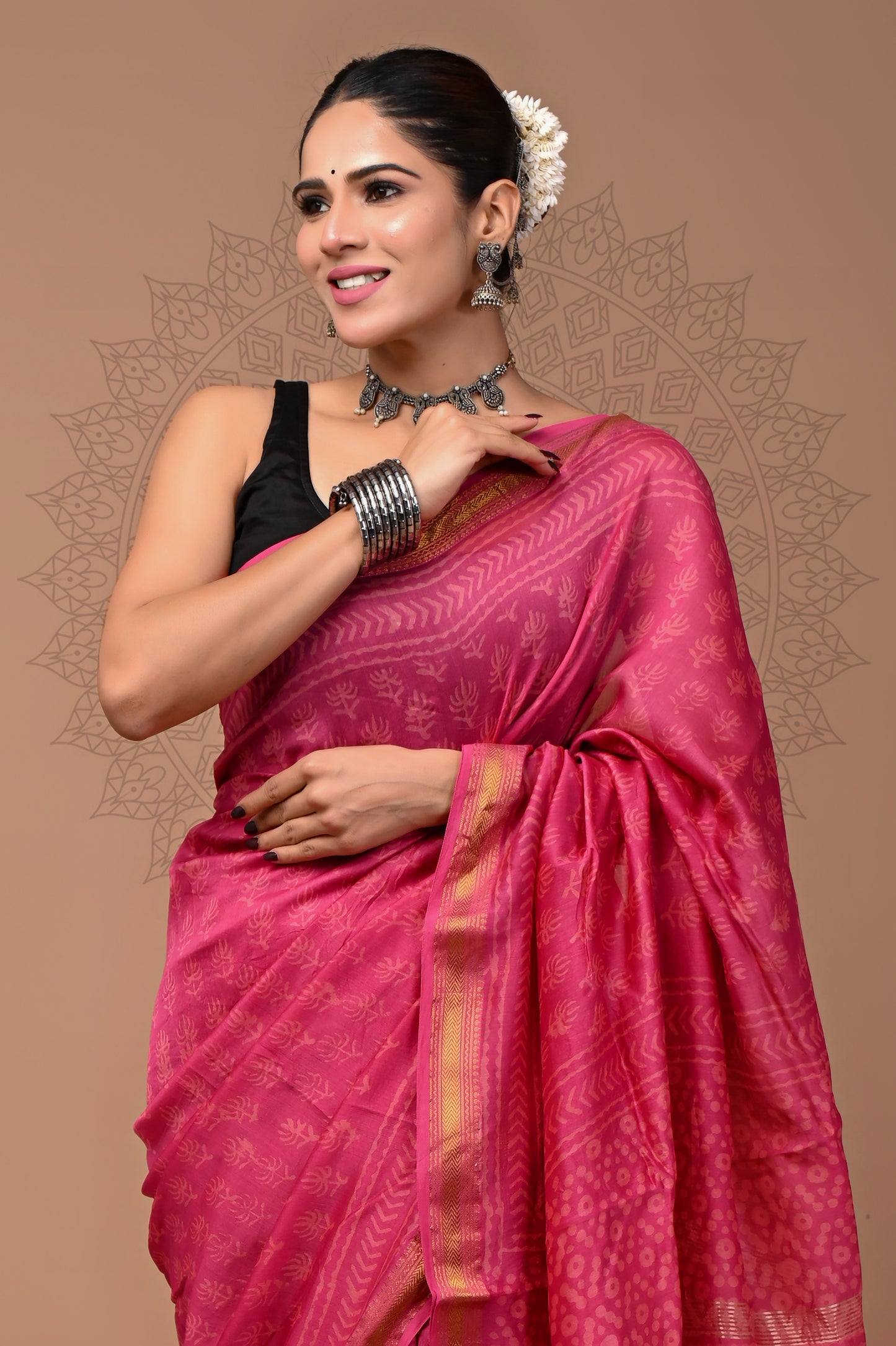 Office Wear Maheshwari Silk Saree