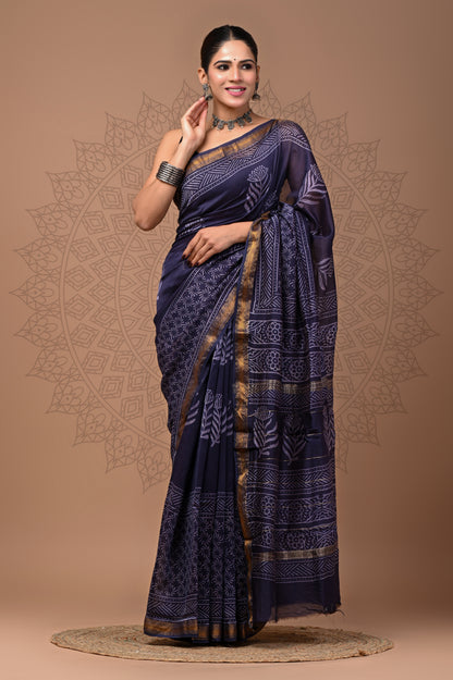 Party Wear Maheshwari Silk Saree