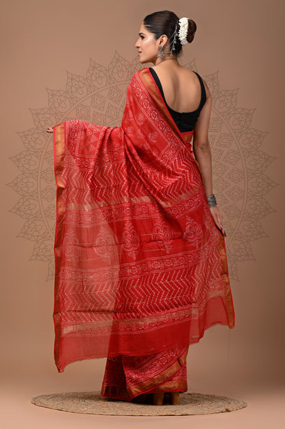 Office Wear Maheshwari Silk Saree With Blouse