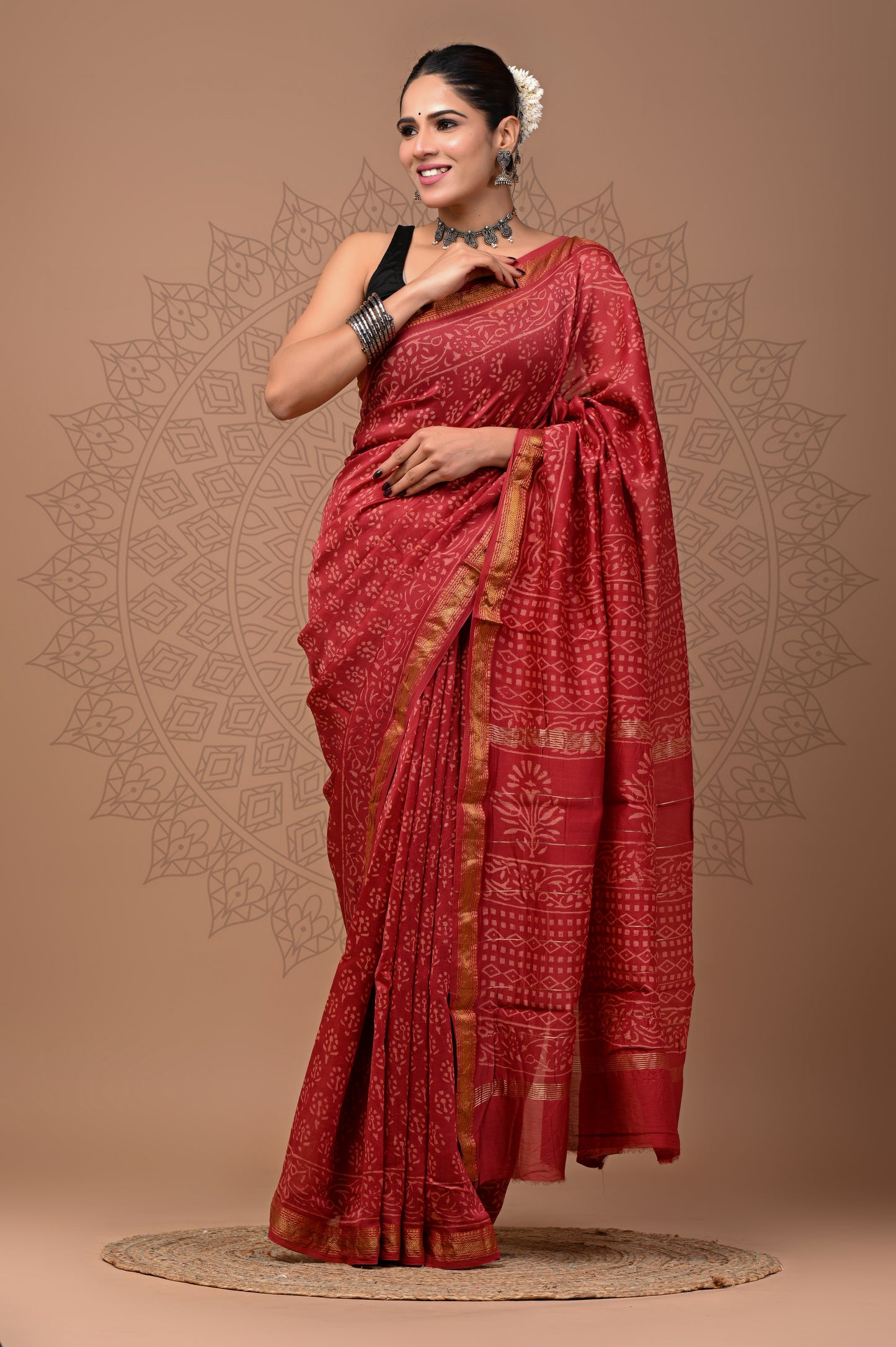 Party Wear Maheshwari Silk Saree