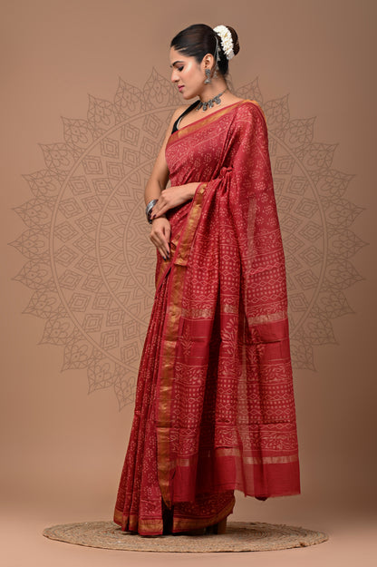 Party Wear Maheshwari Silk Saree