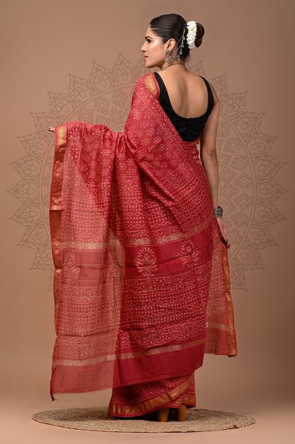 Party Wear Maheshwari Silk Saree