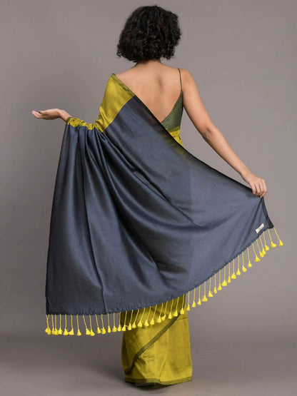 Khadi cotton saree with blouse