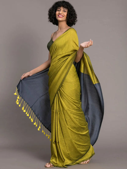 Khadi cotton saree with blouse