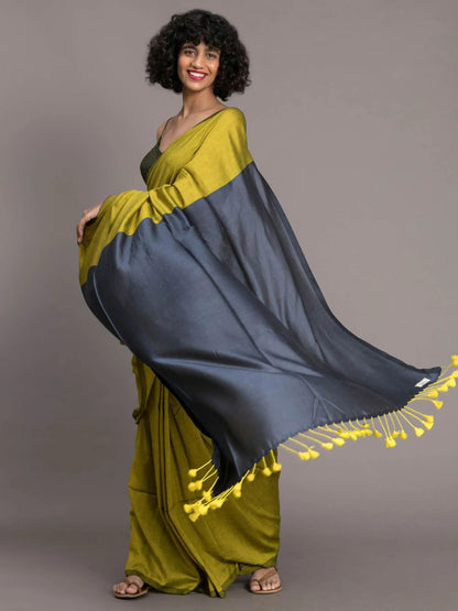 Khadi cotton saree with blouse