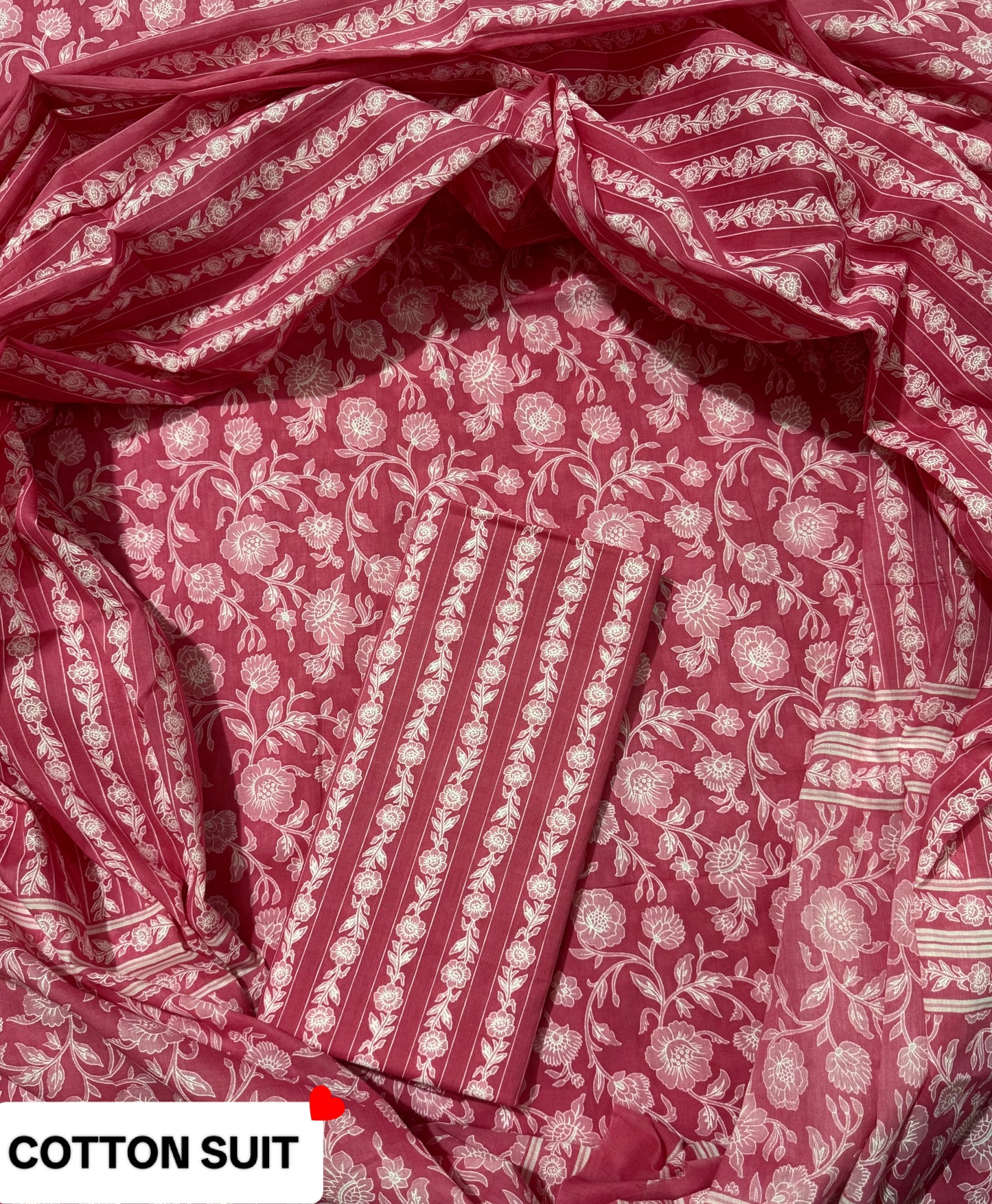 Party Wear Cotton suit set with Cotton duppta