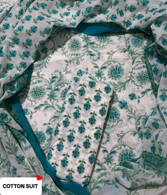 Bagru Prime Pure cotton suit with Cotton duppta