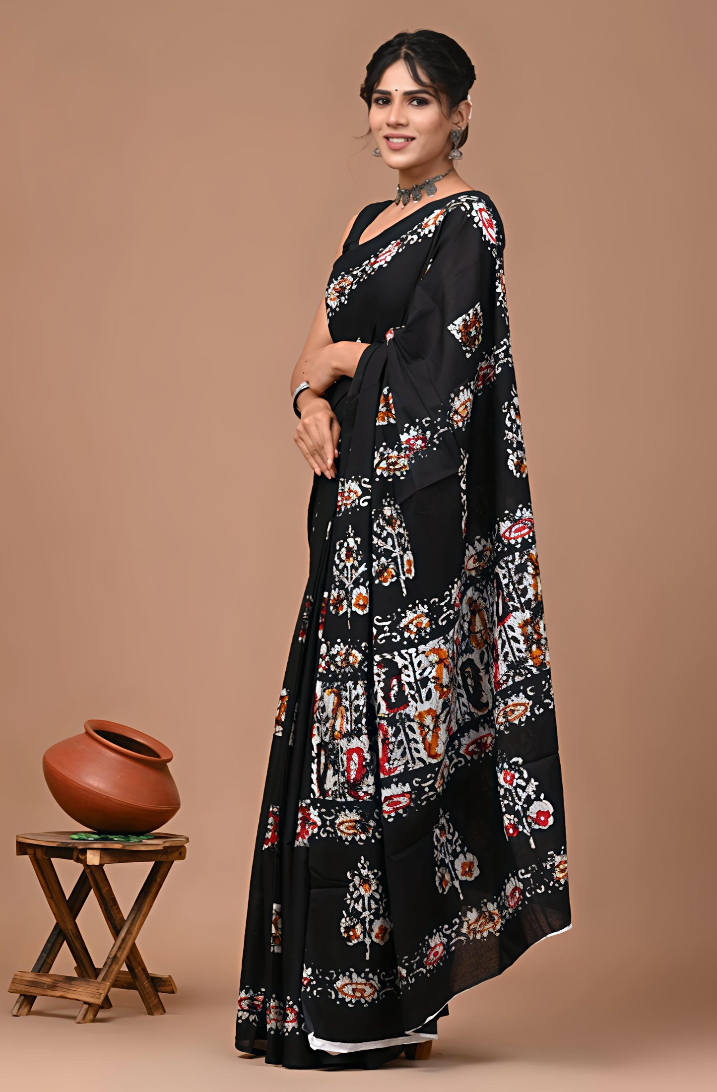 Office Wear Cotton Saree With Blouse