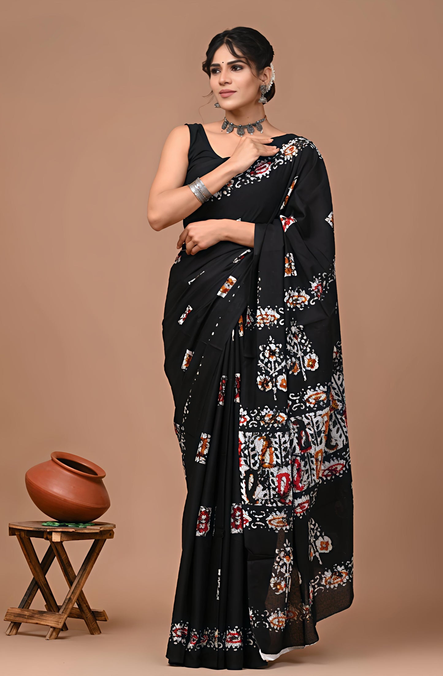 Office Wear Cotton Saree With Blouse