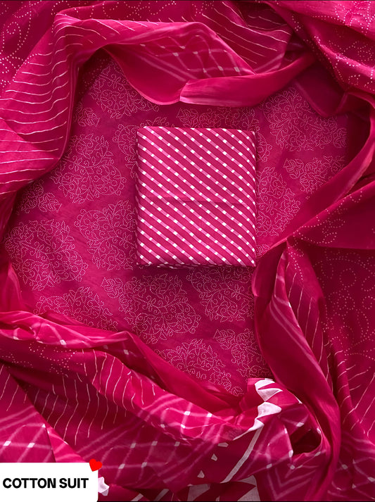 Pink Love Pure Cotton Suit With Cotton Duppta