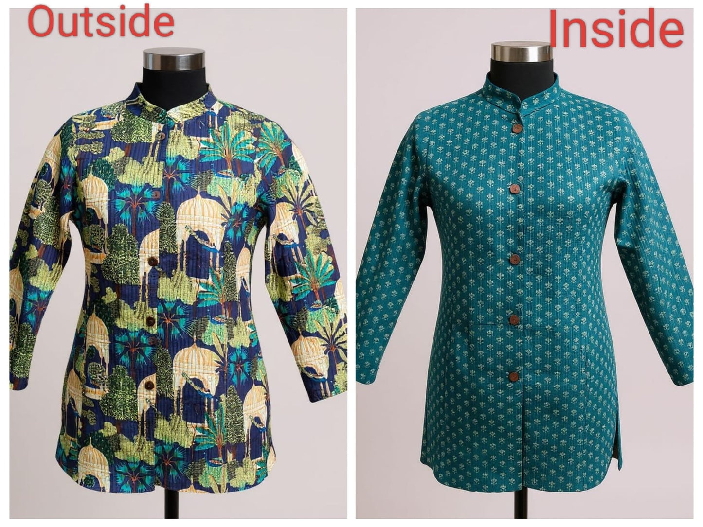 Office wear winter Long reverseble jecket