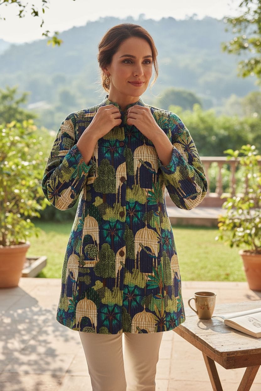 Office wear winter Long reverseble jecket