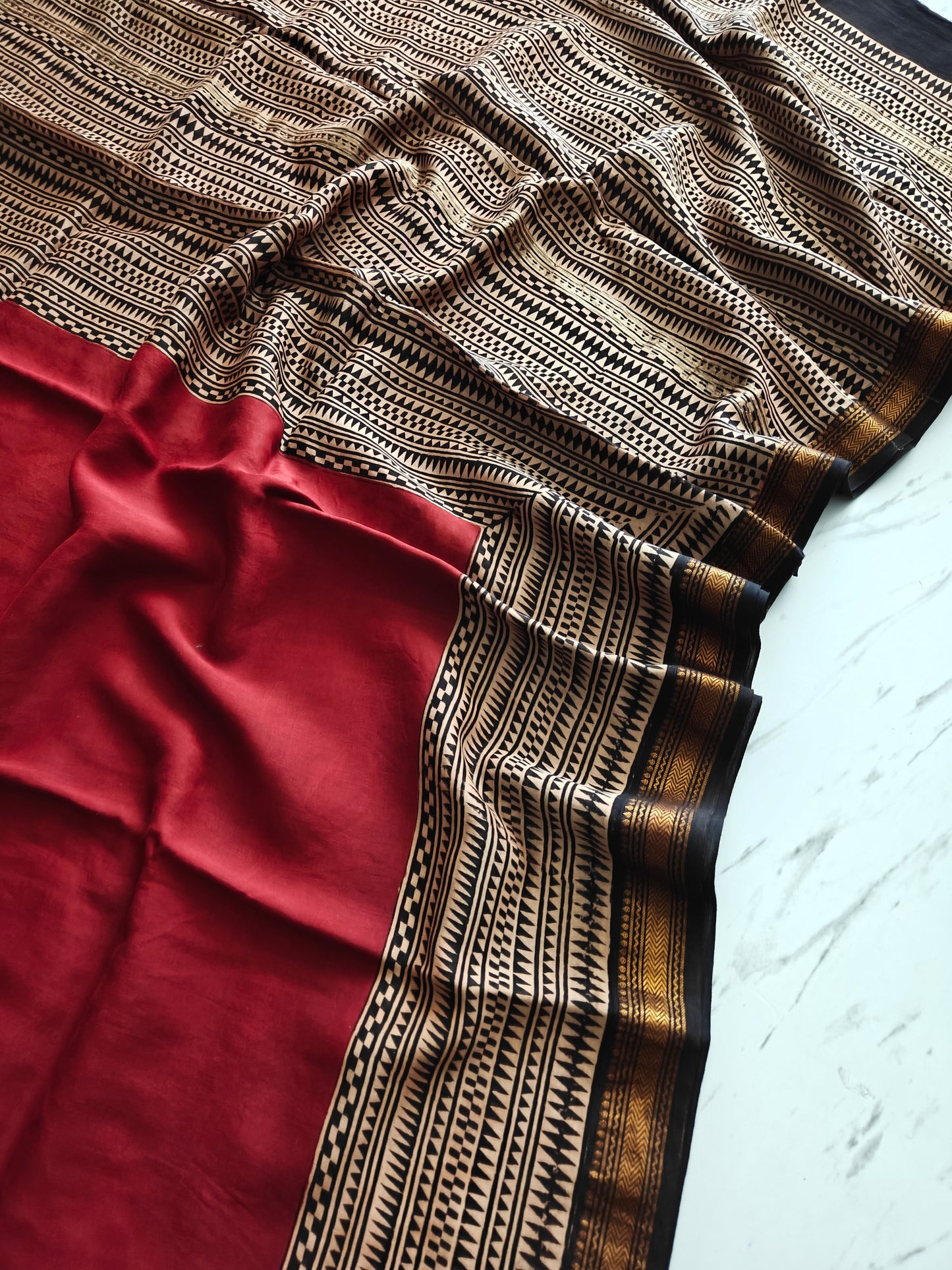 Party wear Maheshwari silk saree