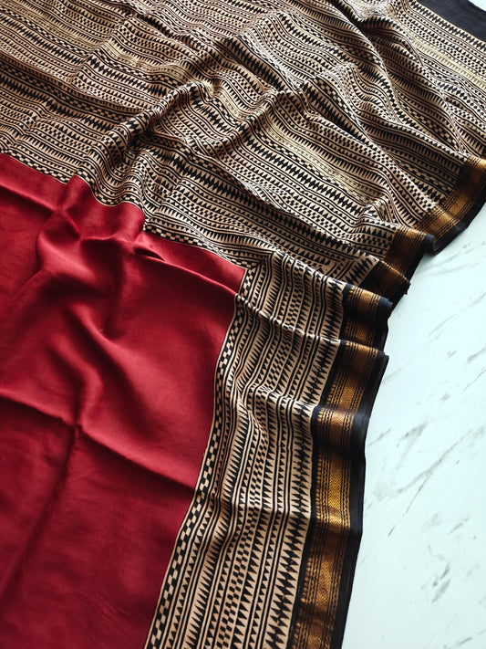 Party wear Maheshwari silk saree