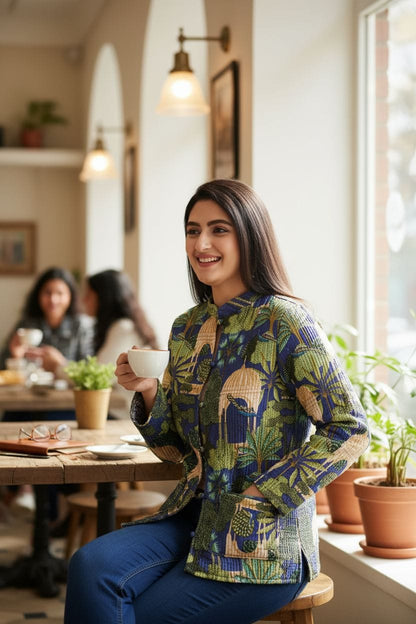 Office wear winter Long reverseble jecket