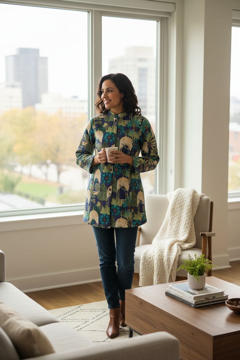 Office wear winter Long reverseble jecket