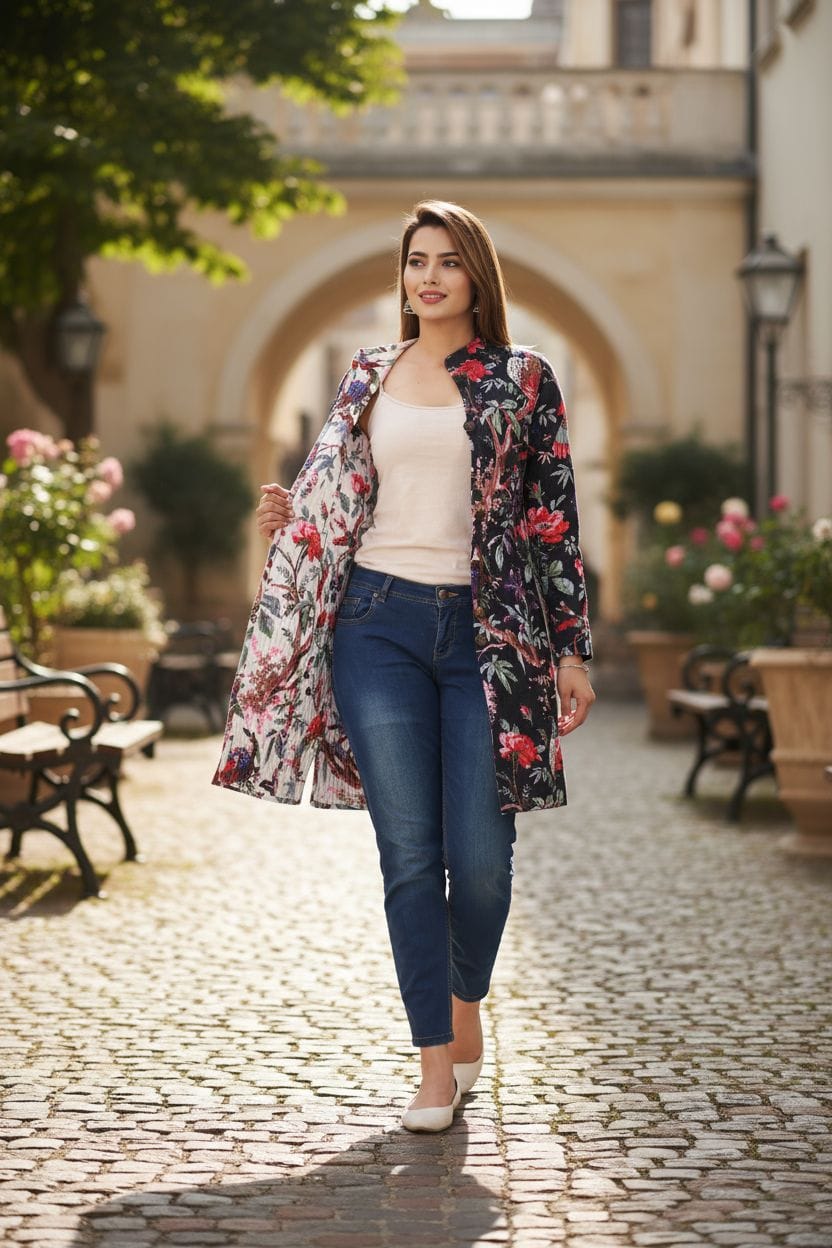 Traditional Quilted Reversible Winter Jecket