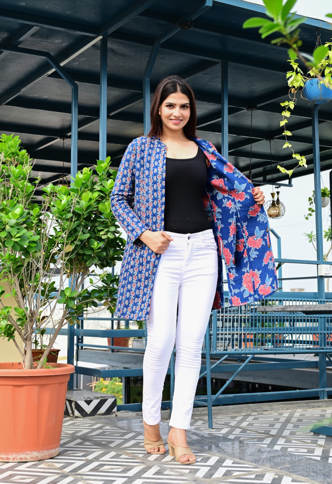 Beautiful winter reversible Long Jacket