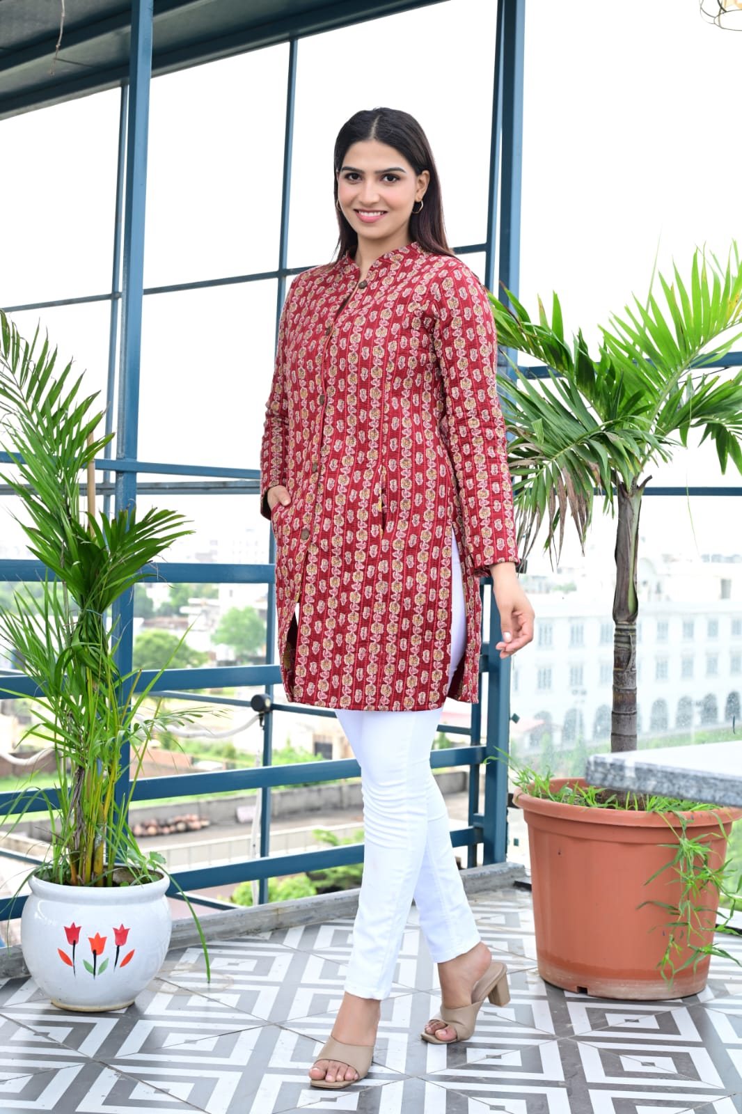 Red Love reversible Winter Jacket