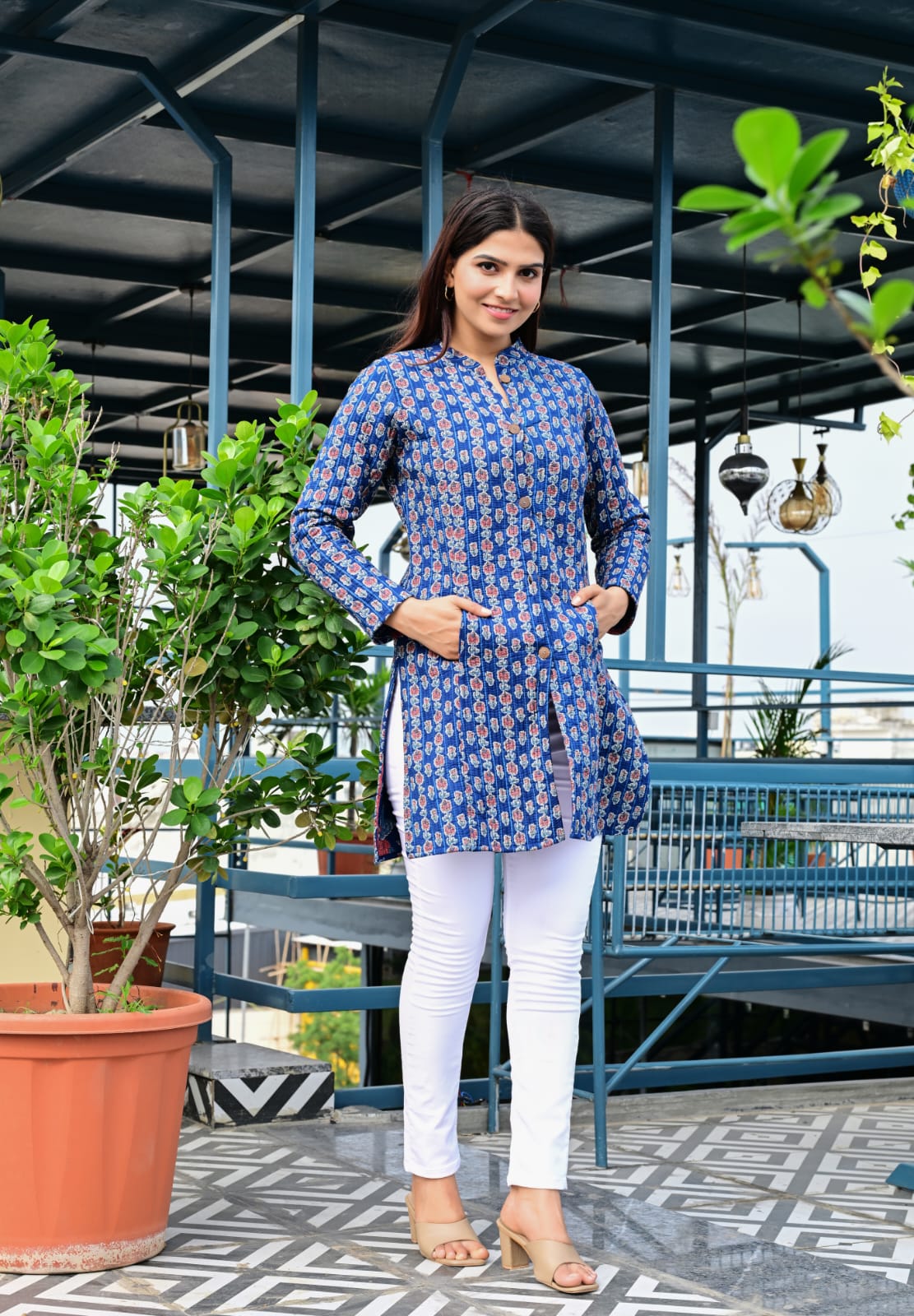 Beautiful winter reversible Long Jacket