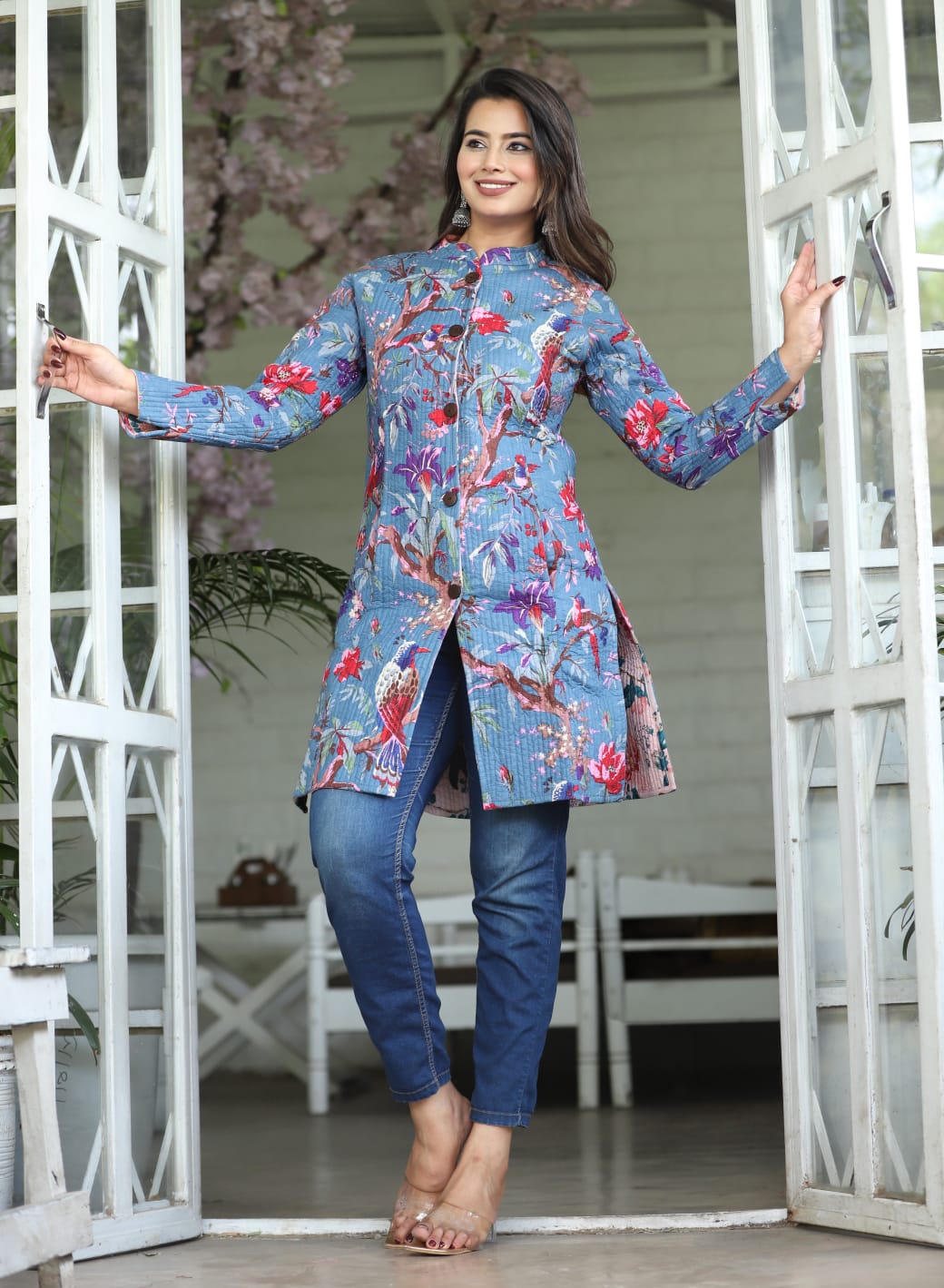 Party Wear Winter Longest reverseble jecket